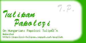 tulipan papolczi business card
